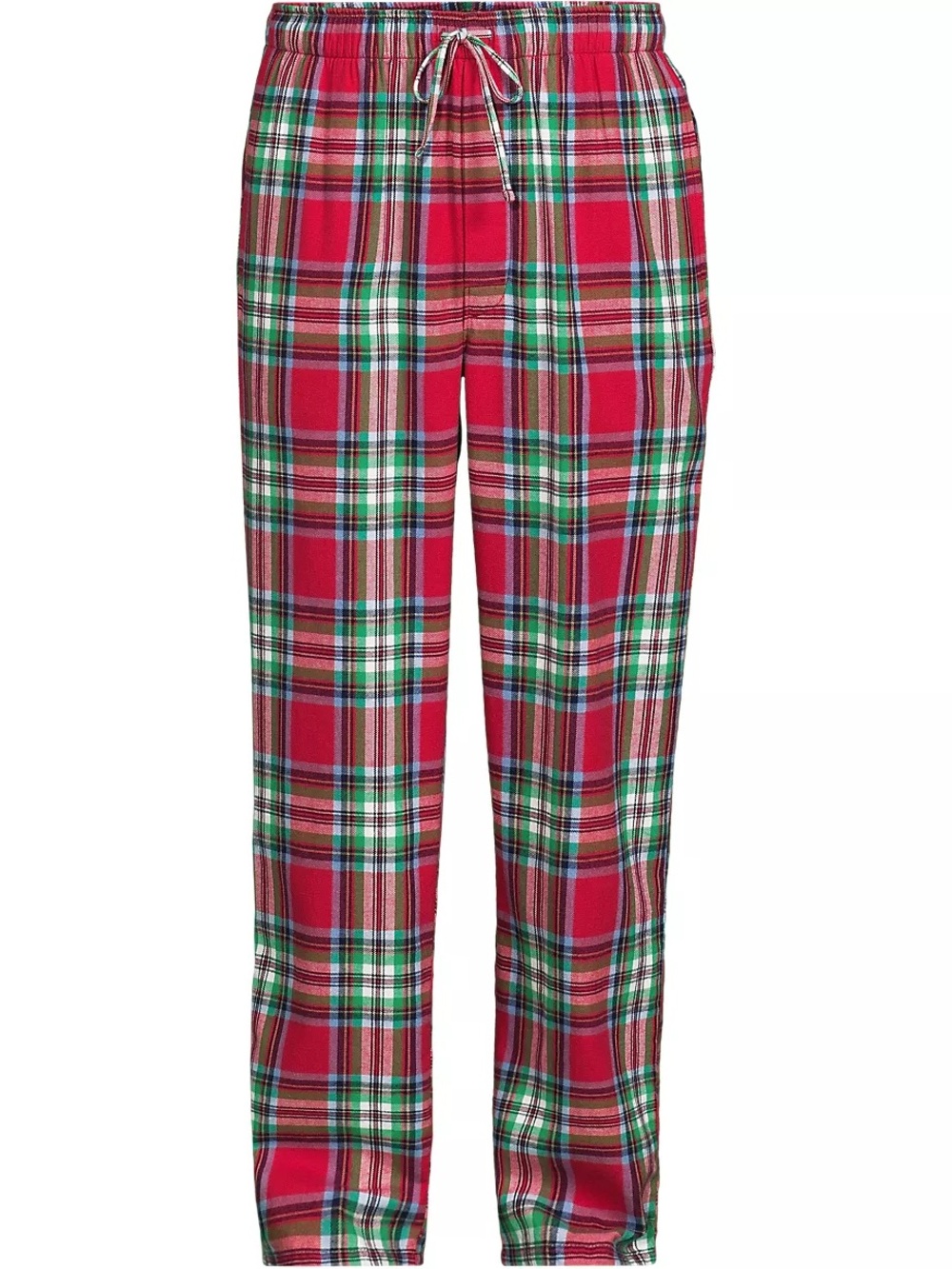 Lands' End Red Green Plaid Men’s Lounge Pants